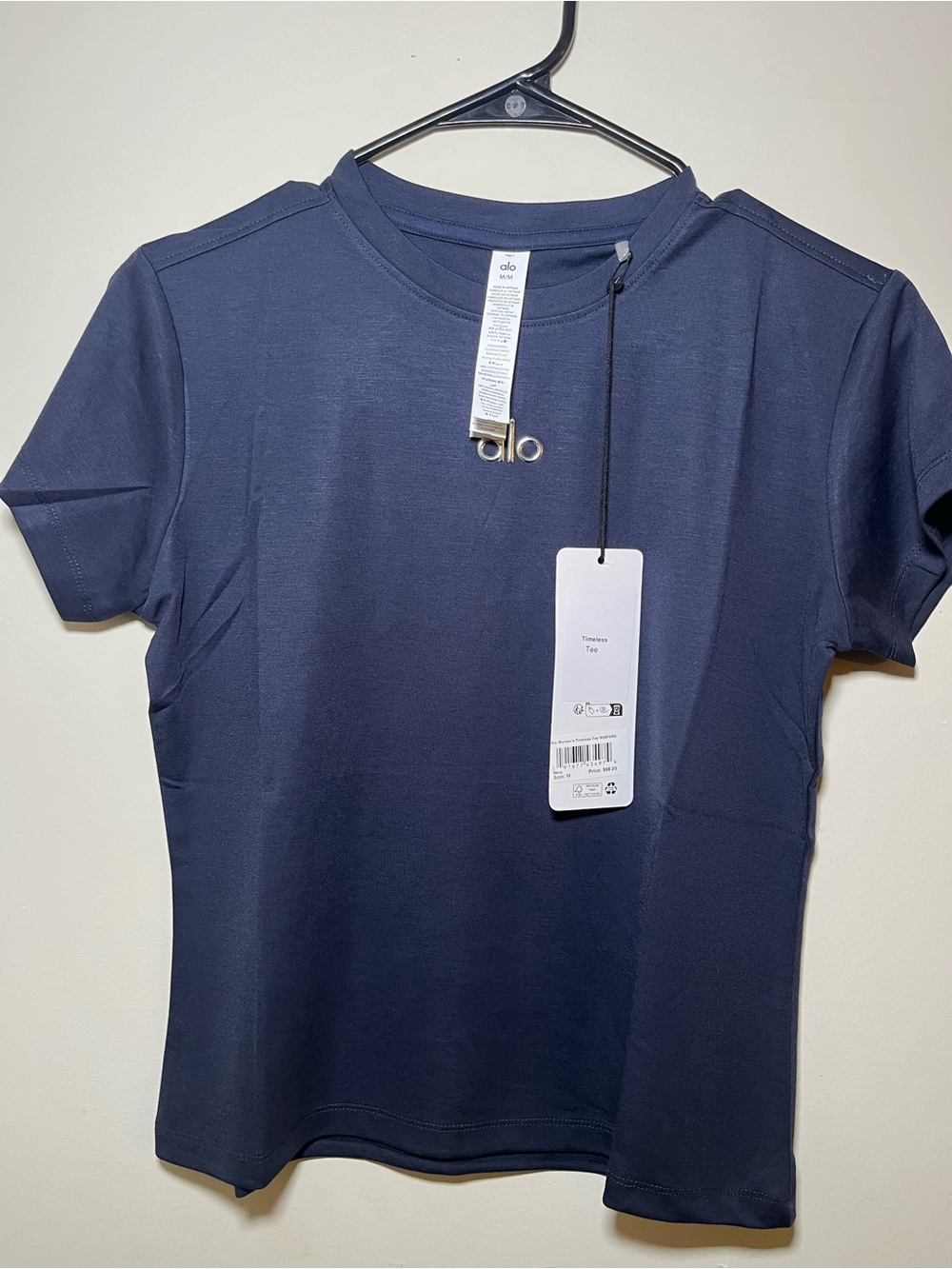 ALO Yoga Navy Short Sleeve Crewneck Tee